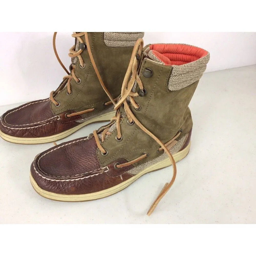 SPERRY Leather Ankle Boots Womens 6.5